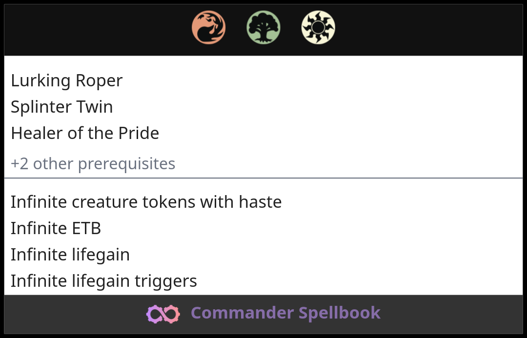 Lurking Roper | Splinter Twin | Healer of the Pride