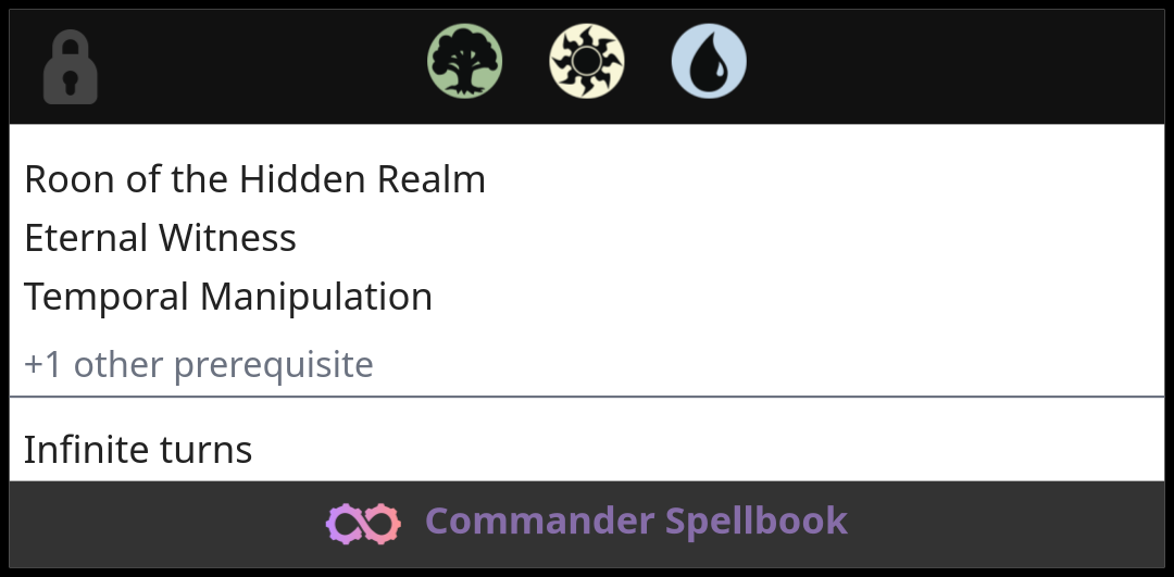 Roon of the Hidden Realm | Eternal Witness | Temporal Manipulation