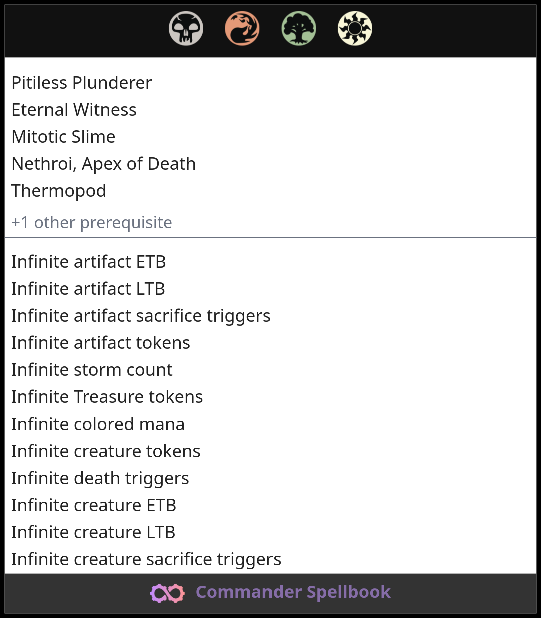 Pitiless Plunderer | Eternal Witness | Mitotic Slime (and two other cards)