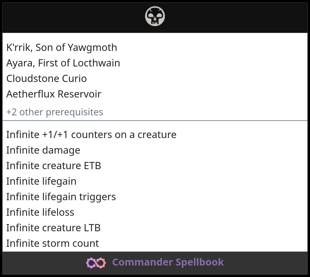 K'rrik, Son of Yawgmoth | Ayara, First of Locthwain | Cloudstone Curio ...